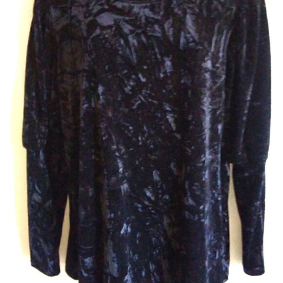 MOD X  Velvet TOP Beautiful Crushed  Long Balloon SLEEVES by MEDIUM - Picture 3 of 5